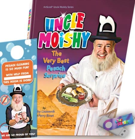 Cover of Uncle Moishy Pesach Book + USB + FREE Door Hanger