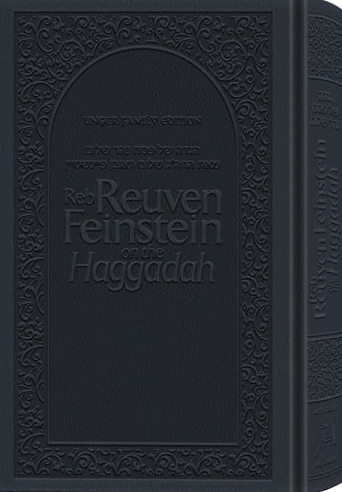 Cover of Reb Reuven Feinstein on the Haggadah - Deluxe Dark Navy