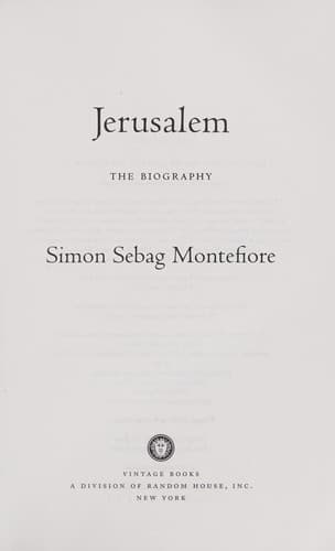 Cover of Jerusalem: The Biography