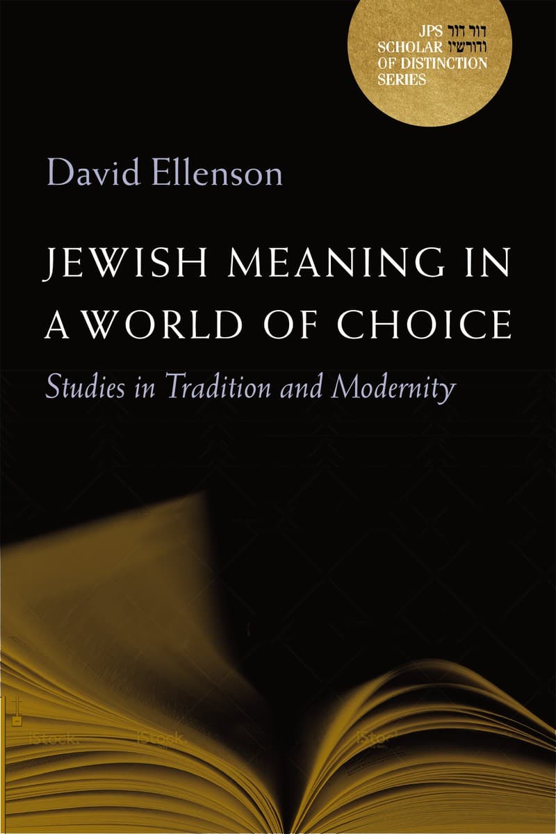 Cover of Jewish Meaning in a World of Choice: Studies in Tradition and Modernity